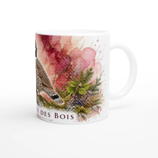 Mug Gélinotte des bois – Bourgogne-Franche-Comté – Collection La Faune des Régions
