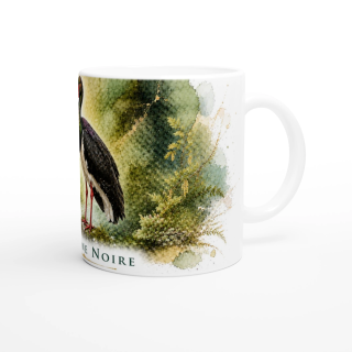 Mug Cigogne noire – Bourgogne-Franche-Comté – Collection La Faune des Régions