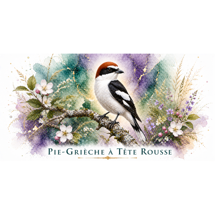 Mug Pie-grièche à tête rousse – Grand Est – Collection La Faune des Régions