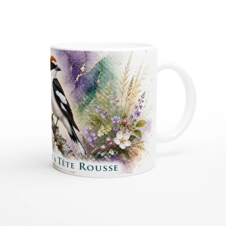 Mug Pie-grièche à tête rousse – Grand Est – Collection La Faune des Régions