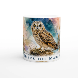 Mug Hibou des marais – Hauts-de-France – Collection La Faune des Régions