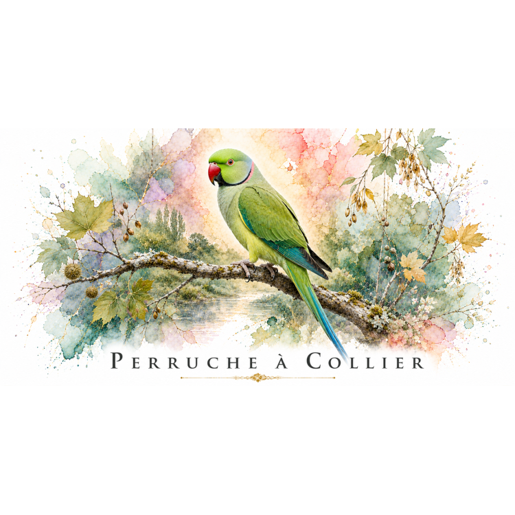 Mug Perruche à collier – Île-de-France – Collection La Faune des Régions