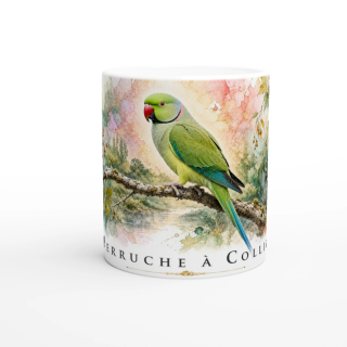 Mug Perruche à collier – Île-de-France – Collection La Faune des Régions
