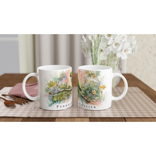 Mug Perruche à collier – Île-de-France – Collection La Faune des Régions
