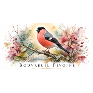 Mug Bouvreuil pivoine – Île-de-France – Collection La Faune des Régions