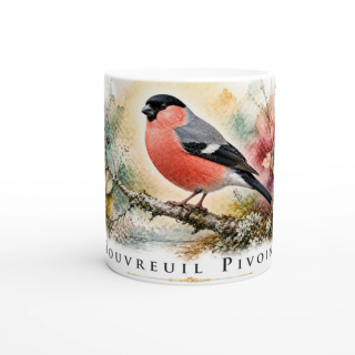 Mug Bouvreuil pivoine – Île-de-France – Collection La Faune des Régions