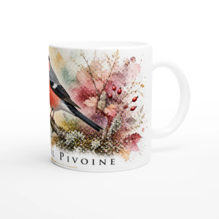 Mug Bouvreuil pivoine – Île-de-France – Collection La Faune des Régions