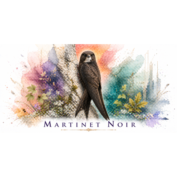Mug Martinet noir – Île-de-France – Collection La Faune des Régions