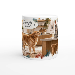 Mug Humour Sarcastique – Tu comptes m’aider ?