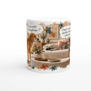 Mug Humour Sarcastique – Tu vas rester là longtemps ?