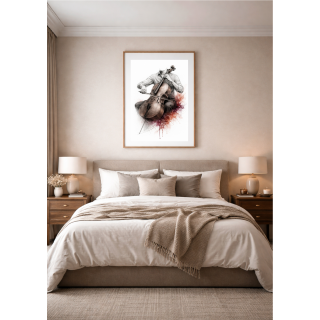 Illustration artistique contemporaine – La gravité du violoncelle