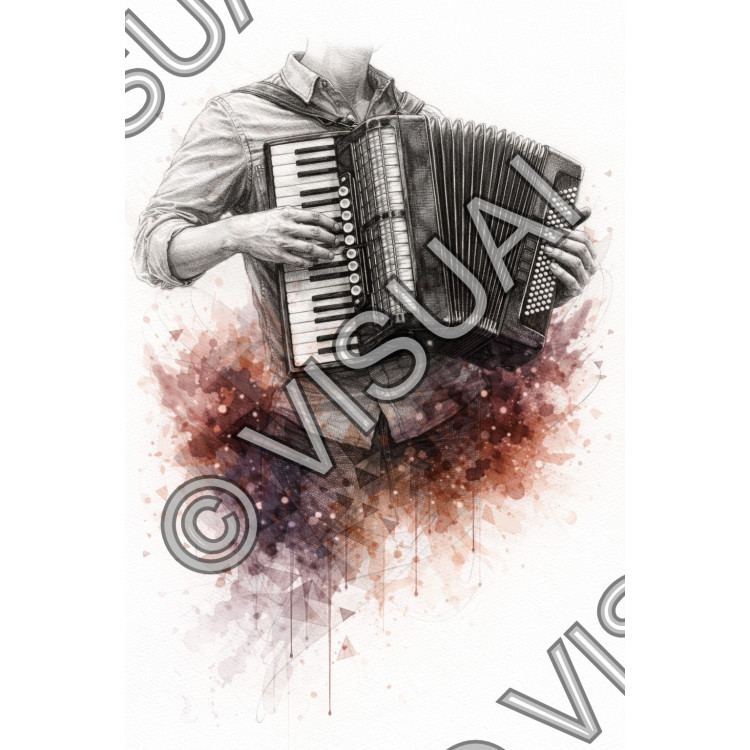 Illustration artistique accordéon – Souffle de l’accordéon contemporain