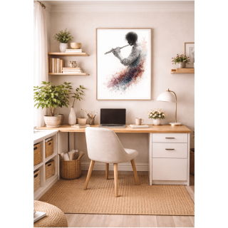 Illustration artistique flûte – Souffle de la flûte contemporaine