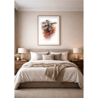 Illustration artistique guitare acoustique – Cordes intimes expressives