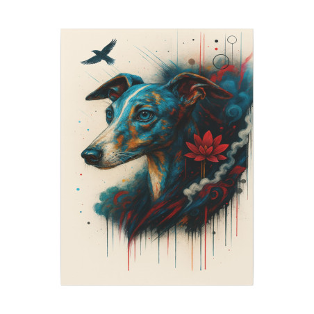 Illustration chien artistique abstrait – Poster & toile 30x40 / 40x60