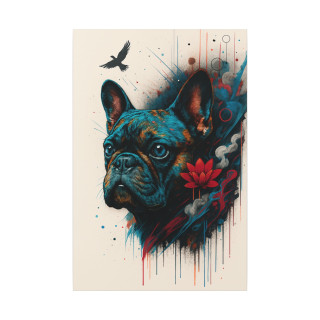 Illustration chien coloré – Poster & toile 30x40 / 40x60