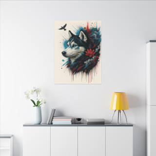 Illustration chien moderne coloré – Poster & toile 30x40 / 40x60