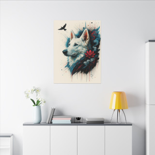 Illustration chien artistique – Poster & toile 30x40 / 40x60