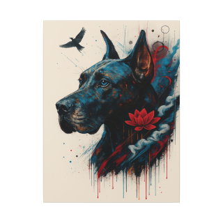 Illustration chien moderne  – Poster & toile 30x40 / 40x60