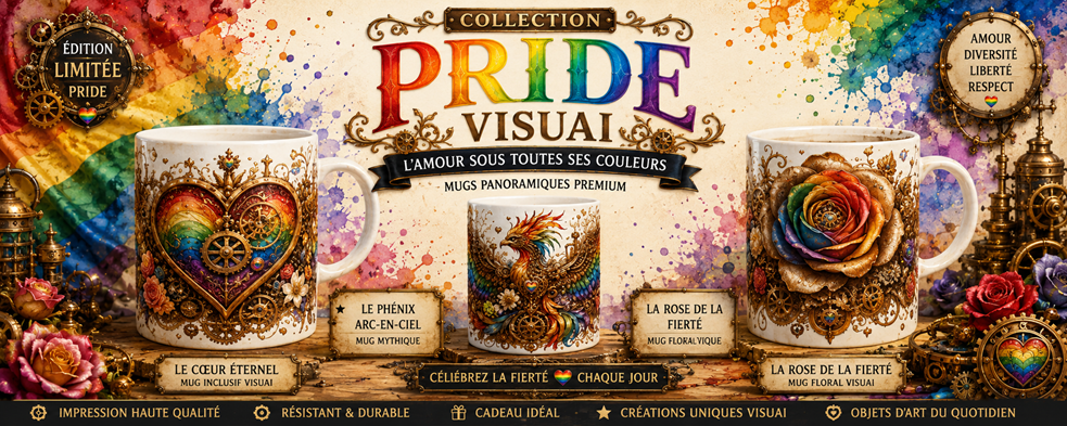 Collection Pride VISUAI : 3 mugs exclusifs pour célébrer toutes les couleurs de la fierté
