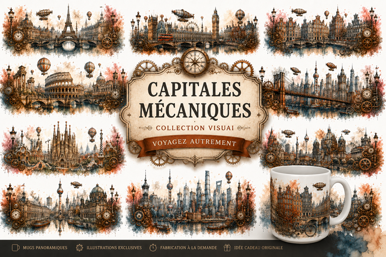 Capitales Mécaniques : des mugs panoramiques inspirés des plus belles villes du monde